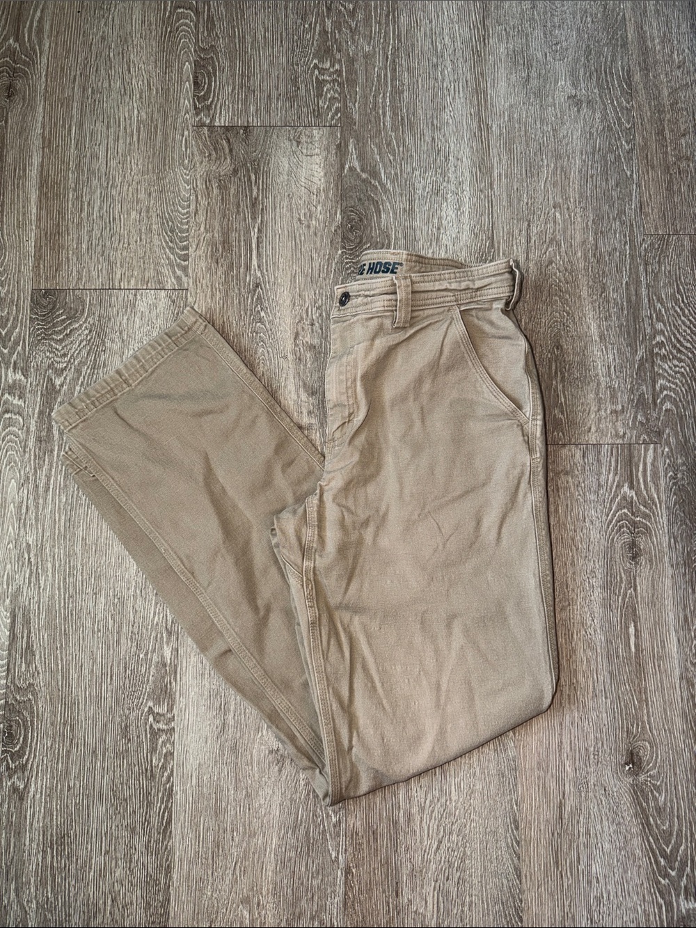 Duluth Trading Co Tan Workwear Chinos flex fire hose 34 x 34 classic fit pants